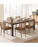 gaomon Industrial Dining Table for 68 People, 78.7" Long Kitchen Table, Wood Dining Table