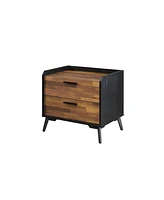 Streamdale Furniture Jiranty Accent Table, Walnut & Black Finish