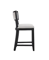 Streamdale Furniture Sturdy Rubber Wood Counter Stools With Ergonomic Comfort And Modern Farmhouse Style