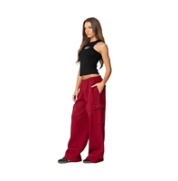 Edikted Women's Wide Leg Cargo Sweatpants