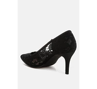 London Rag Masega Stiletto Heel Lace Pumps