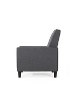 Smoke Fabric Push Back Chair For Elegant Home Decor