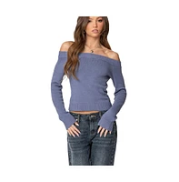 Edikted Women's Elona Off Shoulder Knit Top