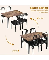 gaomon Kitchen Table and Chairs for with with Chamfer Design