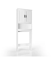 Lovmor 23.62 in. W x 65.39 in. H x 8.27 in. D Over The Toilet Storage with Adjustable Shelves for Bathroom and Laundry