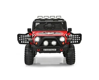 Sugift 12V Kids Remote Control Electric Ride On Truck Car with Lights and Music -Red