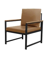 Streamdale Furniture Lounge, living room, office or the reception area Leathaire accent arm chair with Extra thick padded backrest and seat cushion so