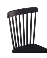 Streamdale Furniture 4 pieces of dining chair, black, rubber wood material, dining chair, solid wood chair, solid wood dining table chair, living room