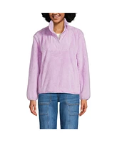 Lands' End Women's Half Zip Cozy High Pile Fleece Pullover