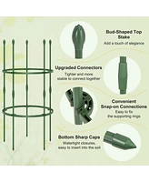 Sugift 3-Pack Garden Trellis 60 Inch Tall Plant Support Stands with Clips and Ties-s