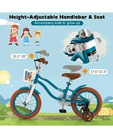 Sugift 12 Inch Kids Bike Adjustable with Removable Basket for 3-4 Years Old-12 inches