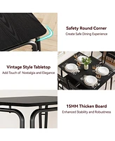 gaomon Dining Table for 4, Small Table and Chairs Set of 5, Dinette Set for 4