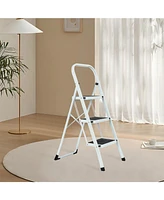 Flynama 3 Step Ladder Folding Step Stool , Lightweight Step Stools for Adults with Anti