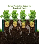 Sugift 40 Inch x 32 Inch Patio Raised Garden Bed for Vegetable Flower Planting