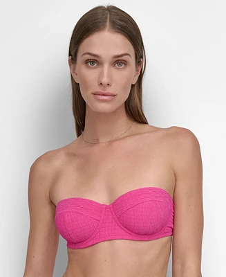 Dkny Women's Textured Molded Balconette Bikini Top