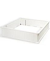 Sugift 48 Inch Raised Garden Bed Planter for Flower Vegetables Patio-White