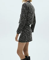 Mango Women's Tweed Miniskirt