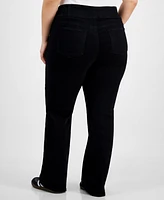 Celebrity Pink Trendy Plus Size High-Rise Curvy Bootcut Jeans