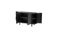 Slickblue Curved Design Light Luxury Sideboard with Adjustable Shelves Perfect for Living Room, Study & Entryway