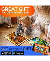 Quokka 4x36 Realistic Wooden Montessori Puzzles for Kids Ages 4-6
