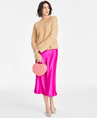 On 34th Women's A-Line Satin Midi Slip Skirt, Exclusively at Macy's