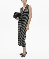 Mango Women's Striped Jersey Dress