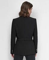 Dkny Women's Chain Belted One-Button Blazer
