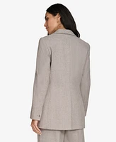 Calvin Klein Women's Textured One-Button Blazer