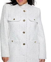 Guess Women's Noelie Tweed Sequinned Jacket