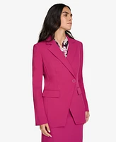 Calvin Klein Women's Asymmetric Scuba-Crepe Blazer