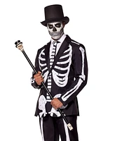 Suitmeister Men's Halloween Costume - Skeleton Grunge Black