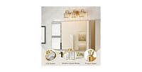 gaomon Crystal Gold Bathroom Vanity Light Light Modern Bathroom Vanity Light Fixtures