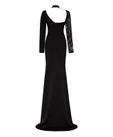 Milla Women's Trumpet Gown With Detachable Sleeve