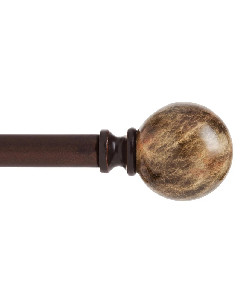 Kenney Marble Ball 3/4" Standard Decorative Window Curtain Rod