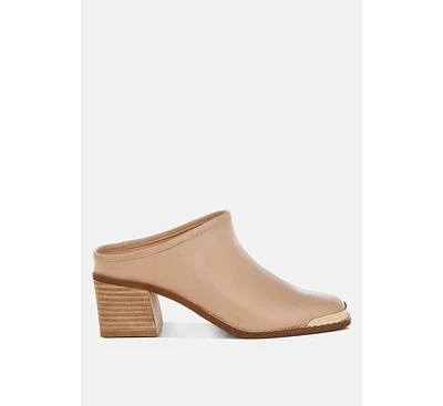 Bottani Genuine Leather Slip-On Mules