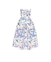 Milla Women's Strapless Midi Dress With A Flower Print