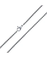 Bling Jewelry Unisex Venetian Box Chain Necklace Silver Tone Stainless Steel 2MM