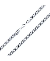 Bling Jewelry Flat Square Wheat Link Foxtail Chain Necklace Women Stainless Steel