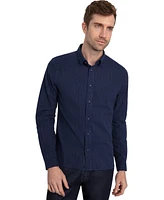 Vustra Men's Storm Blue Button-Down Shirt