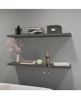 Fm Furniture Greer Floating Shelf in Melamine x2, Grey