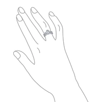 Bling Jewelry 1 Ct Round Cubic Zirconia Solitaire Cz promise ring Band Set .925 Sterling Silver