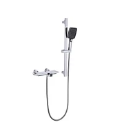 Mondawe Chrome Plated 2-Functiom Tub and Shower Faucet with Rough-in Value and 4.93GPM Waterfall Spout