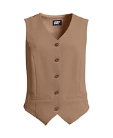 Lands' End Plus Crepe Button Front Vest