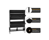 gaomon Shoe Storage Cabinet with 2 Flip Drawers, Shoe Cabinet with Open Storage for Entryway, Hallway, Bedroom, Shoe Organizer Cabinet with Adjustable