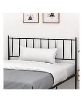 gaomon Bed Frame With Headboard, Metal Platform Bed Frame With Storage, No Box Spring Needed
