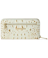 Brahmin Suri Snowball Snowdrift Leather Zip-Around Wallet