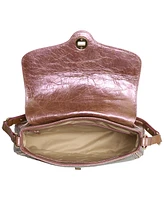 Brahmin Nerida Rose Gold Alectrona Small Leather Shoulder Bag