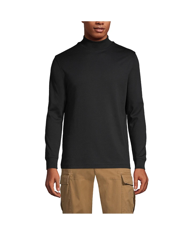 Lands' End Big & Tall Cotton Supima Mock Turtleneck