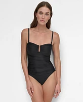 Dkny Women's Shirred One-Piece Swimsuit