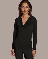 Donna Karan Women's Long-Sleeve Cowl-Neck Blouse